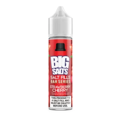 Big Salts Strawberry Cherry – 60ml Salt Fills E Liquid - 5mg Nic Strength Including 3 x Blue Salt Shots, 10mg Nic Strength Including 3 x Pink Salt Shots