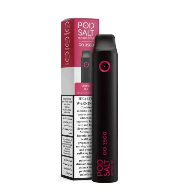 PS GO 3500 DISPOSABLE VAPE (20mg) - Cherry Ice / 20 mg - Image 3
