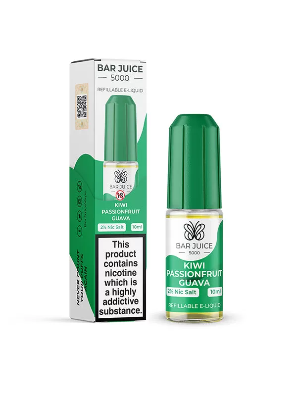 Bar Juice 5000 Kiwi Passion Fruit Guava Nic Salt E-Liquid - 10mg - Image 2