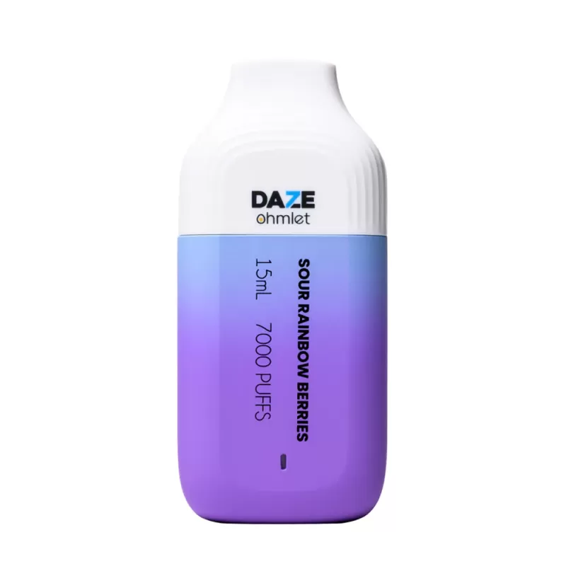 7 Daze Ohmlet Disposable Vape –Sour Rainbow Berries 50mg (7000 Puffs)