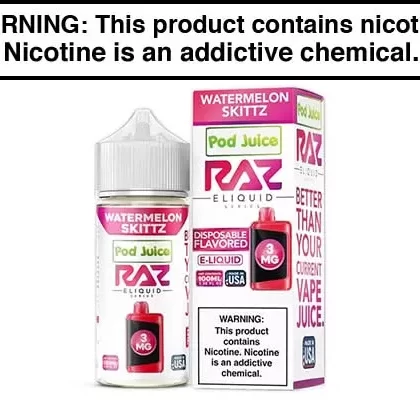 WATERMELON SKITTZ BY POD JUICE X RAZ 100ML - Vapejuice