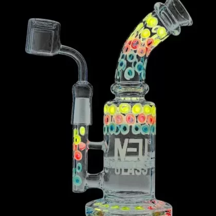 NEU Honeycomb UV & Glow in the Dark Water Pipe - Title#Orange>Purple