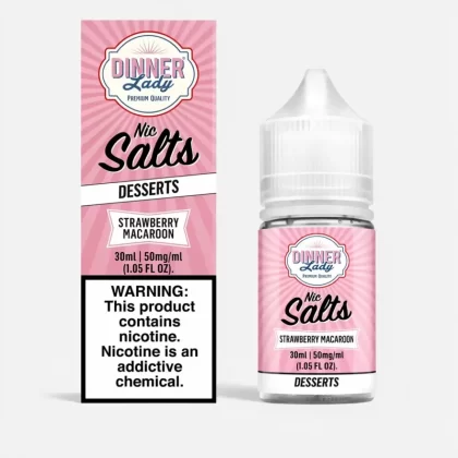 Dinner Lady Strawberry Macaroon – Smooth Salts Dessert Vape
