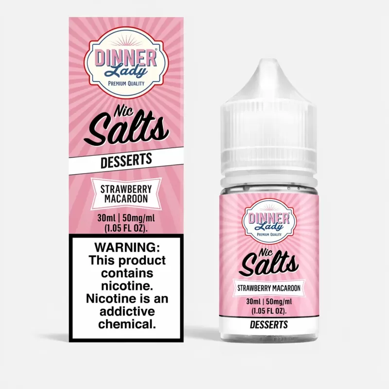Dinner Lady Strawberry Macaroon – Smooth Salts Dessert Vape