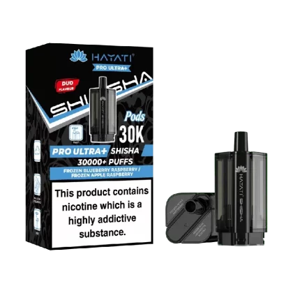 Hayati Pro Ultra Plus Shisha 30000 Prefilled Pods Frozen Blueberry Raspberry / Frozen Apple Raspberry