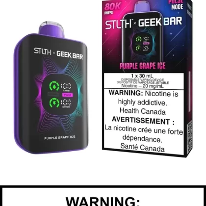 Purple Grape Ice STLTH x Geek Bar 80K Disposable Vape