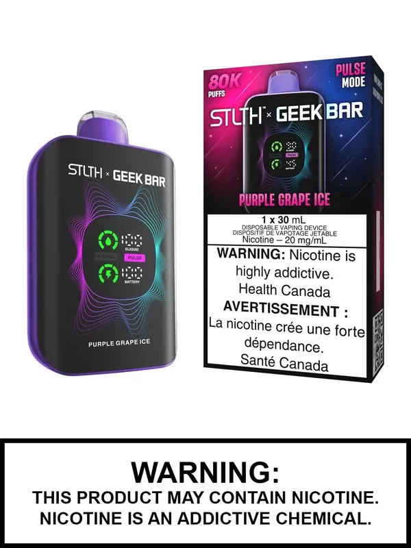 Purple Grape Ice STLTH x Geek Bar 80K Disposable Vape