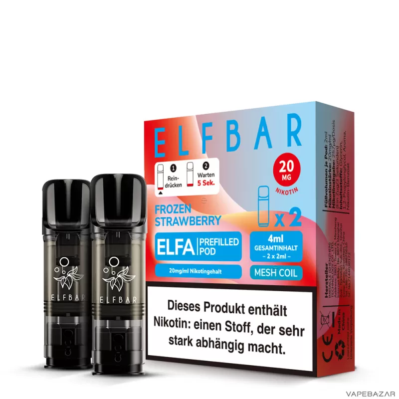 ELFBAR ELFA Pods Frozen Strawberry 20mg – 2er Pack - Elf Bar; Ice, Erdbeere; 20mg/ml (3B3293) - Image 3
