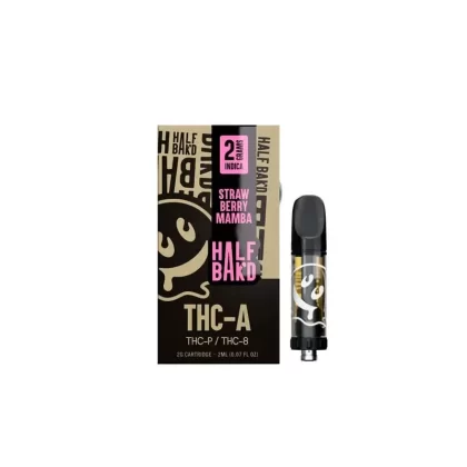 Half Bak’d Strawberry Mamba – 2G THCA Cartridge (Indica)