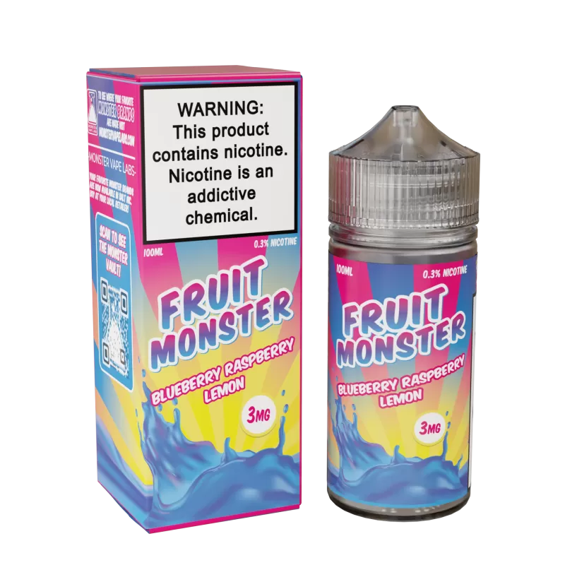 Fruit Monster - Blueberry Raspberry Lemon - 100ML E-Liquid - 0MG