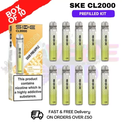 Sour Pineapple SKE CL2000 Kits Box Of 10 – £39.99