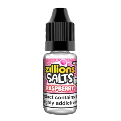 Zillions Salts Raspberry Nic Salt Vape Juice - 10 Pack - Strength