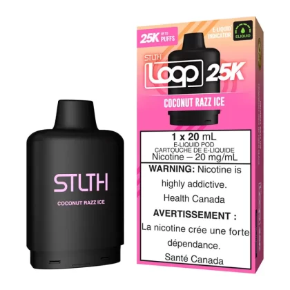 STLTH Loop 25K E-Liquid Pod Pack - Coconut Razz Ice - 20mg/ml