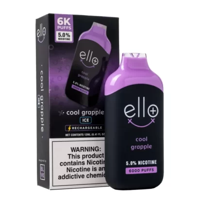 ELLO PLUS BY BLVK COOL GRAPPLE DISPOSABLE 6000PUFF VAPE