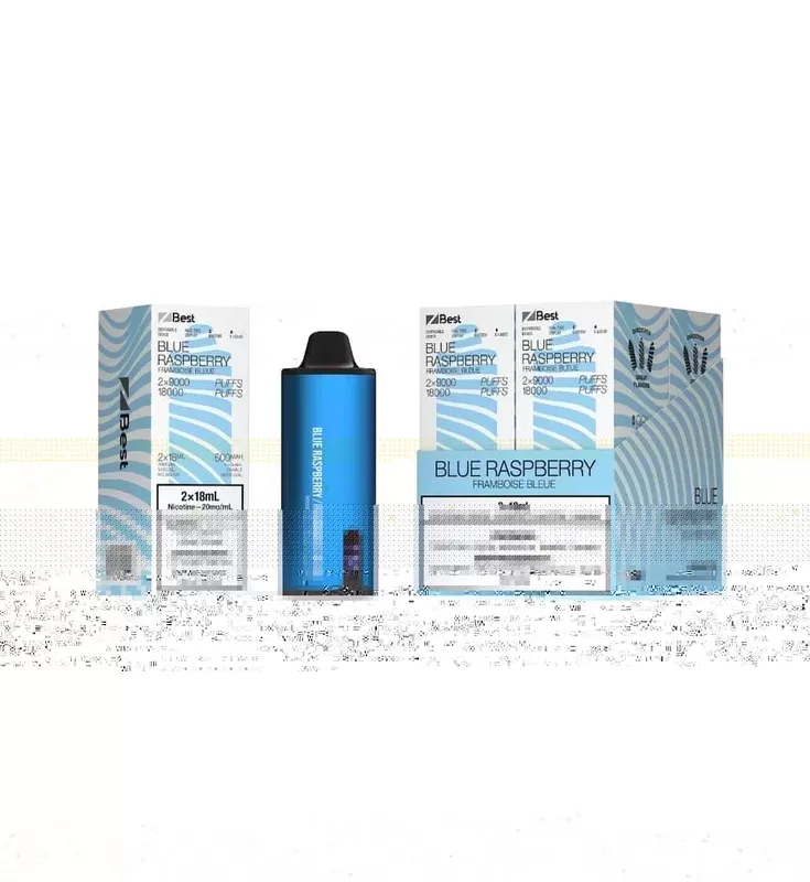ZBEST Disposable Vape – Zpods – 18K Puffs Combo – Blue Raspberry