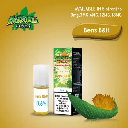 Bens B&H 50/50 E-Liquid 10ml By Amazonia