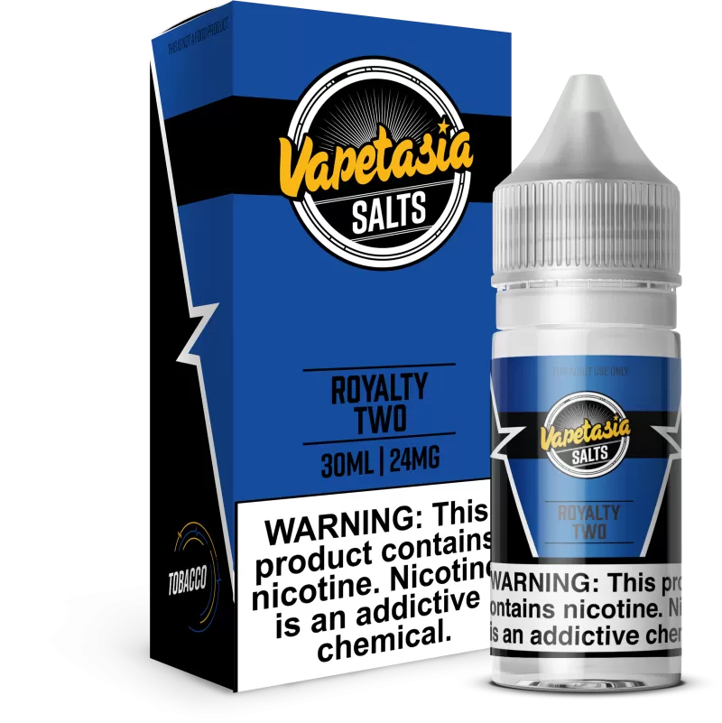 VAPETASIA SALTS - Royalty Two- 30ML E-Liquid - 48MG