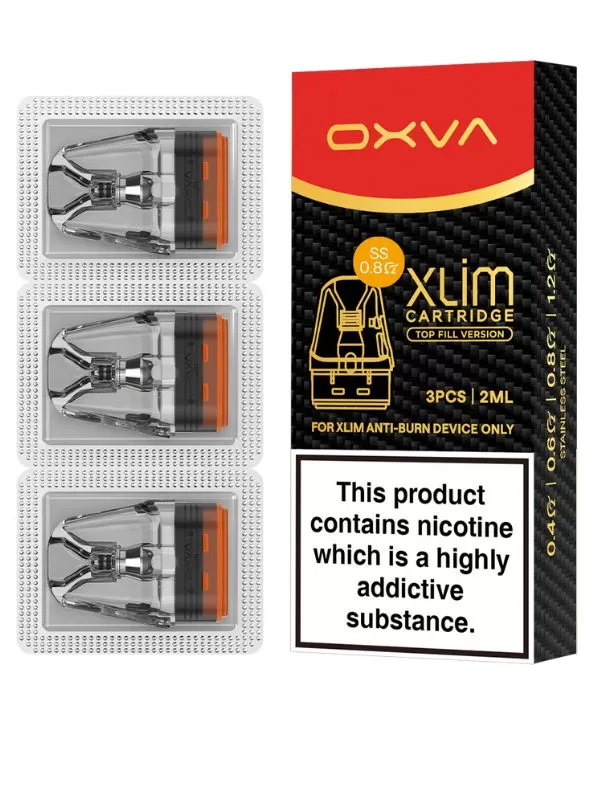 OXVA Xlim SS Top Fill Replacement Pods (3 Pack) - 0.4ohm - Image 2