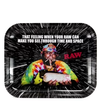 Raw Large Rolling Tray - Size#LARGE~Style#Juicy Jays>Donuts>Mix Rolling>Flying High>Oops>ASSORTED