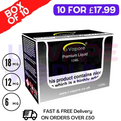 Orange i-Vapore E-Liquid 100ML Multi-Pack (10X10ML)