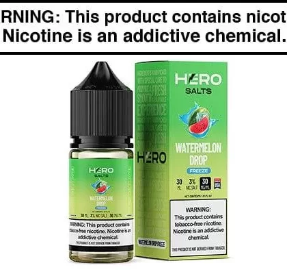 WATERMELON DROP FREEZE BY HERO SALTS 30ML - Vapejuice