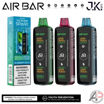 Air Bar Diamond Spark 15000 Puffs Disposable Vape Device - Frozen Strawberry, Blueberry Ice