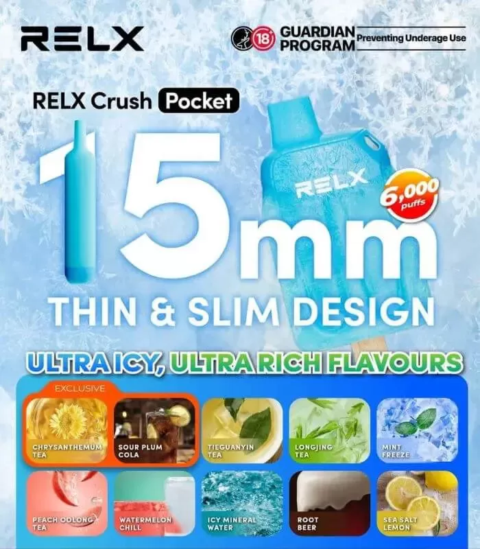 RELX CRUSH POCKET 6000 Puffs - Watermelon Chill - Image 3