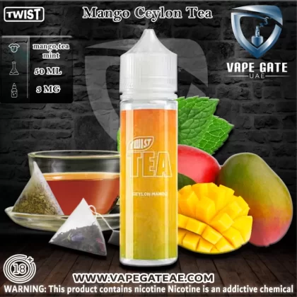 Mango Ceylon Tea 50ml Ejuice by Twist Tea PGVG - 12 mg - 50 ml