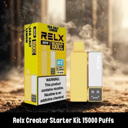 Relx Creator Starter Kit 15000 Puffs Disposable Vape - Fresh Mint, Pineapple Passion (CC6B3A)