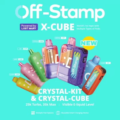 Made in Indonesia | Off-Stamp X-CUBE "Crystal Cube" 35K Disposable KIT – 35,000 Puffs - Tropical Guava