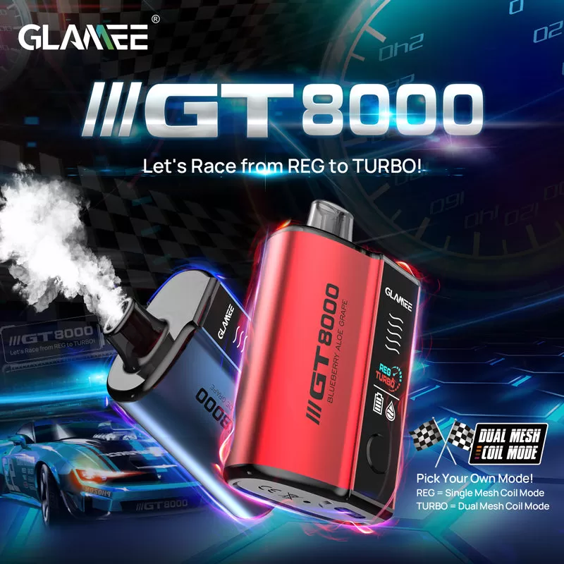 GLAMEE GT8000 Rechargeable Disposable Device – 8000 Puffs - Strawberry Watermelon