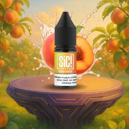 SiC! Nikotinsalz Liquid – Peach Tea Ice 20mg/ml Nikotin - SIC! SALTS / 20mg/ml / Propylenglykol / pflanzliches Glycerin / Glycerin / Nikotinsalz / Aromen