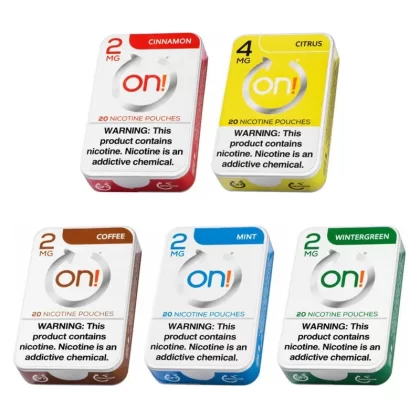 On! Nicotine Pouches (20 Pouches/Can) - Flavor#Coffee>Original>Citrus>Wintergreen>Mint>Cinnamon~Nicotine Avail#2mg>4mg>8mg
