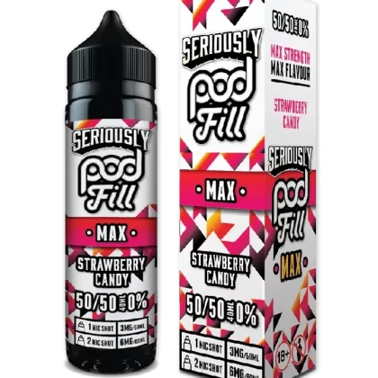 DOOZY SERIOUSLY PODFILL MAX STRAWBERRY CANDY 40ML SHORTFILL E-LIQUID