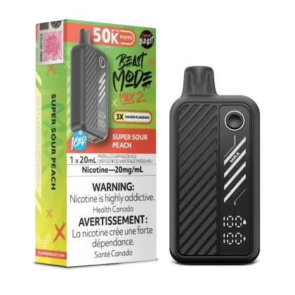 Beast Mode Max 2 50K Super Sour Peach Ice By Flavour Beast