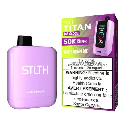 STLTH Titan Max Disposable Vape Device – White Grape Ice