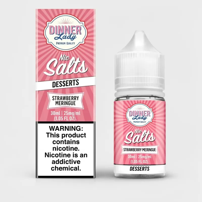 Dinner Lady Strawberry Meringue SALT – Jam – Nic Salt Pod