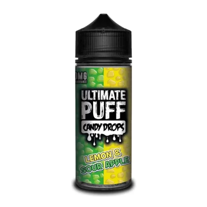Ultimate Puff Candy Drops Lemon Sour Apple 100ml Shortfill E-Liquid - Vapourdeal Co