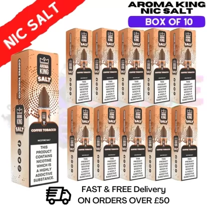 Coffee Tobacco Aroma King Pack / Box Of 10 Nic Salts