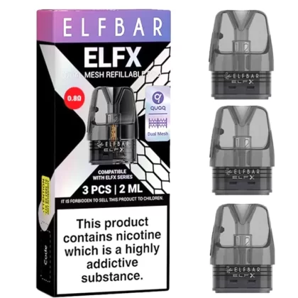 ELFBAR ELFX Replacement Pods – 2ml – 3 pcs - Vapestorm Co