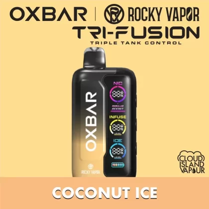 Rocky Vapor Oxbar Tri Fusion Disposable Vape – Coconut Ice