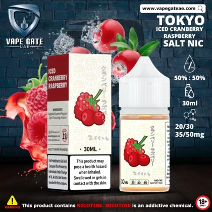 Tokyo E juice Iced Cranberry Raspberry Saltnic 30ml - 30 mg / 30 ml