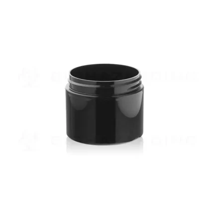 Plastic Jar | Straight Sided Plastic Jars – Black | 58mm – 2oz – 660 Count