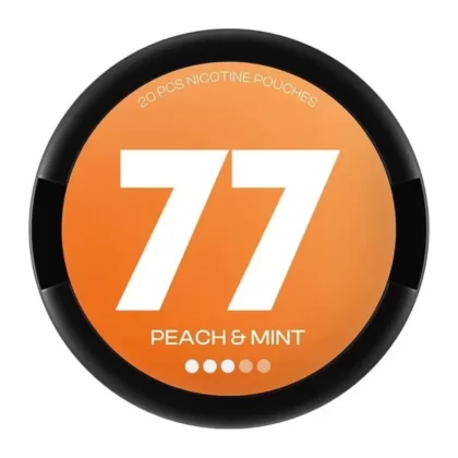 Woreczki nikotynowe 77 SLIM 10.4mg – Peach Mint Snus AKCYZA