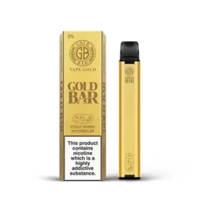 Gold Bar Disposable Vape – Peach Mango Watermelon