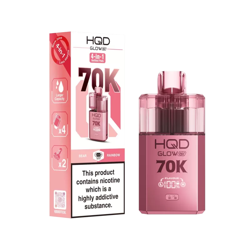 HQD Glow Air 70K Prefilled Pod Kit - Blueberry Raspberry / Blue Sour Raspberry - Image 2