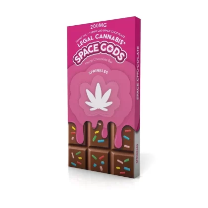 Space Gods Delta 9 + CBD Chocolate Bar - Flavor#Potato Chip>Rocky Road>Sprinkles~Count#1 Pack>2 Pack (10% off)>3 Pack (10% off)