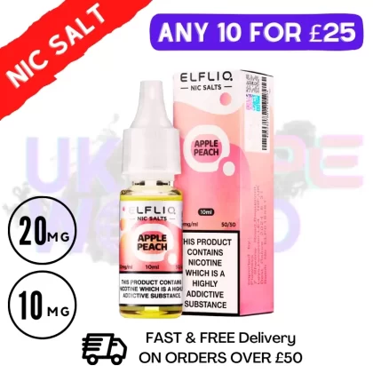 ElfLiq ‘Apple Peach’ Nic Salt 10ML eLiquid