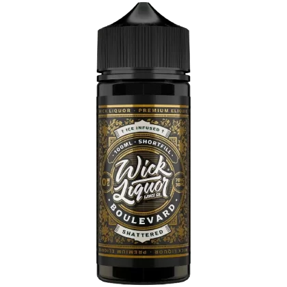 WICK LIQUOR BOULEVARD SHATTERED 100ML SHORTFILL E-LIQUID - Ecigpremium