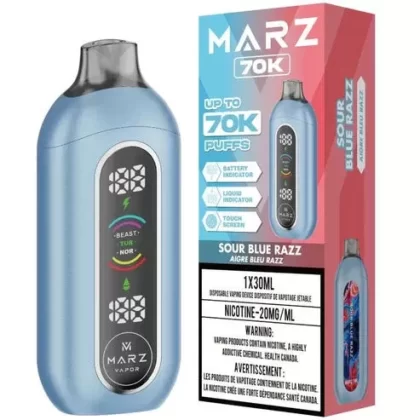 Marz Disposable 70K Puffs – Sour Blue Razz - Eliquidsupply
